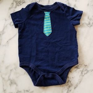 Navy Blue Short Sleeves Onesies, Size 3-6 Months